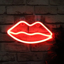 Load image into Gallery viewer, Neon Light Pink Red Lips